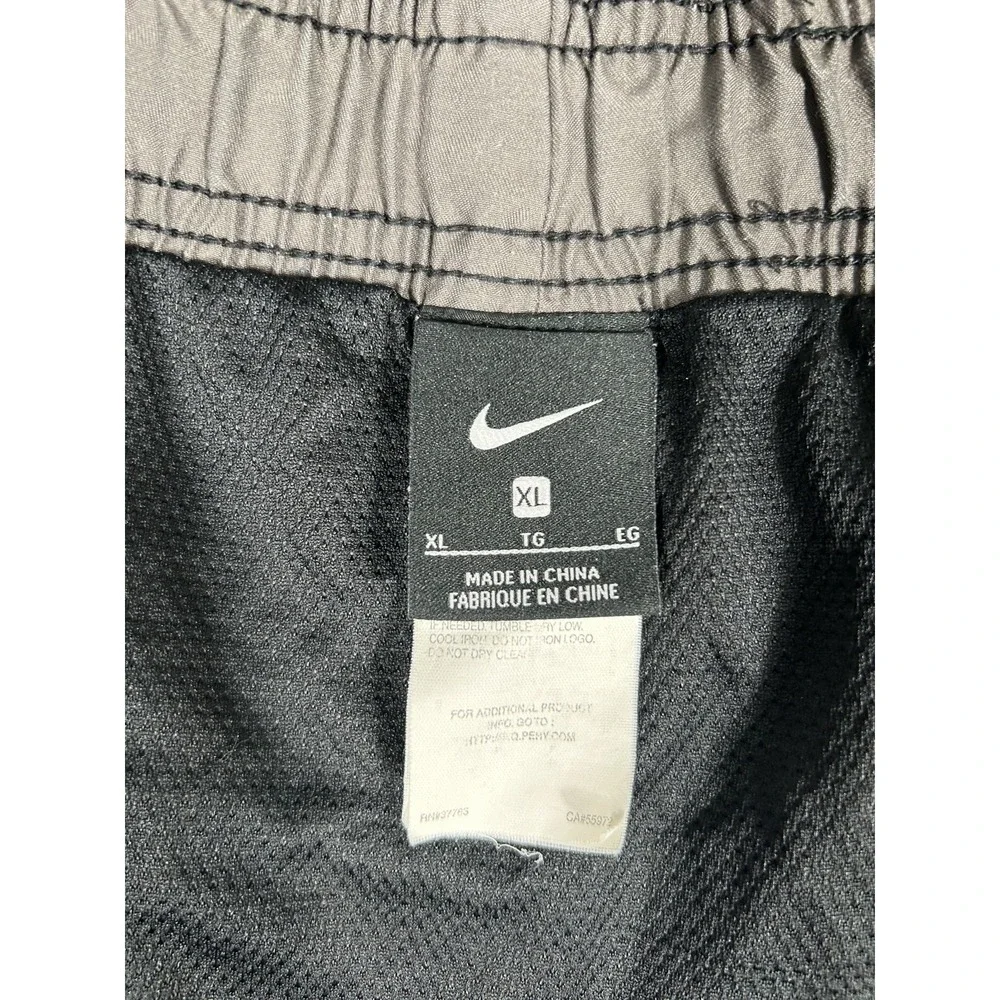 Nike Men's Black Gray Colorblock Mesh Lined Swim Trunks Size XL